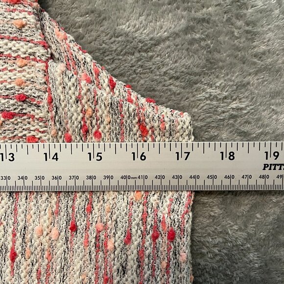 Lucky Brand Women Colorful Classic Coquette Girly Pink Soft Tweed Tank Top S - Picture 6 of 9